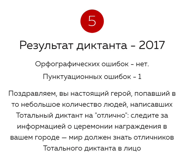 Результат диктант