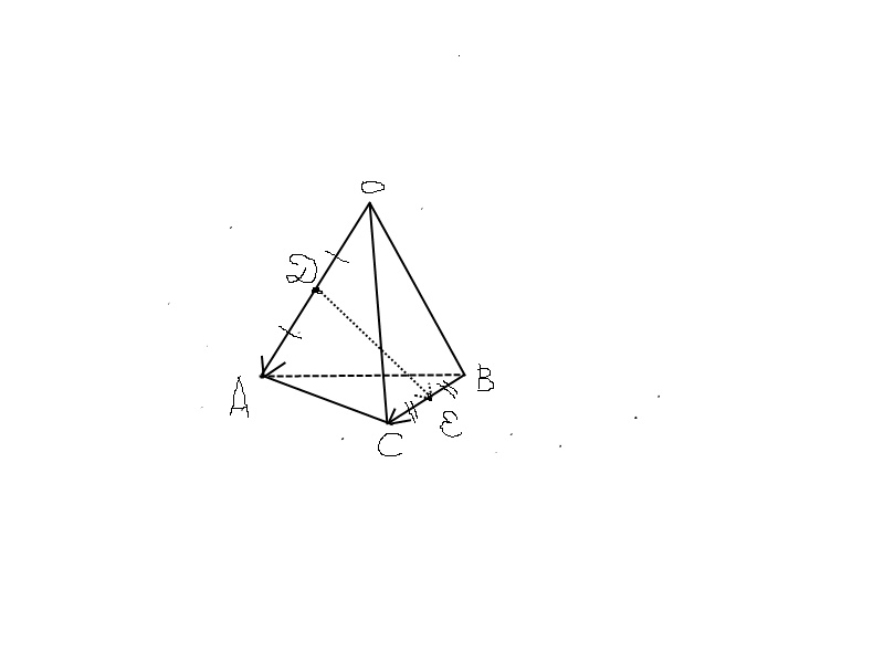 На рисунке 105. Компланарность векторов в тетраэдре. Тетраэдр вектор. Тетраэдр OABC. Векторные координаты тетраэдра.
