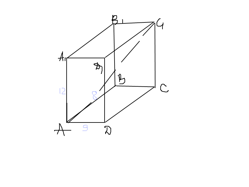 В прямоугольном параллелепипеде abcda1b1c1d1 известны длин. Углом между диагональю b1d прямоугольного параллелепипеда. В прямоугольном параллелепипеде abcda1b1c1d1 известны длины ребер АВ 8. В прямоугольном параллелепипеда abcda1b1c1d1 ad длина рёбер ад. В прямоугольном параллелепипеде abcda1b1c1d1 известны рёбра ab=8.