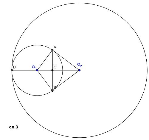 Окружности касаются внутренним образом изображены на рисунке