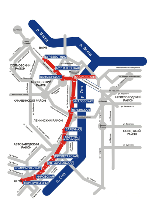 Схема метро нижний новгород